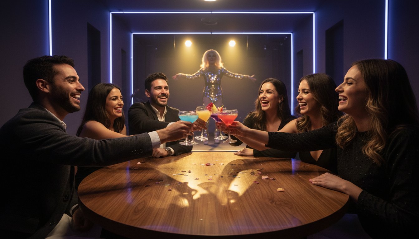 Cena con espectáculo para despedida en Valencia: Guía de Showmen y Shows 2026